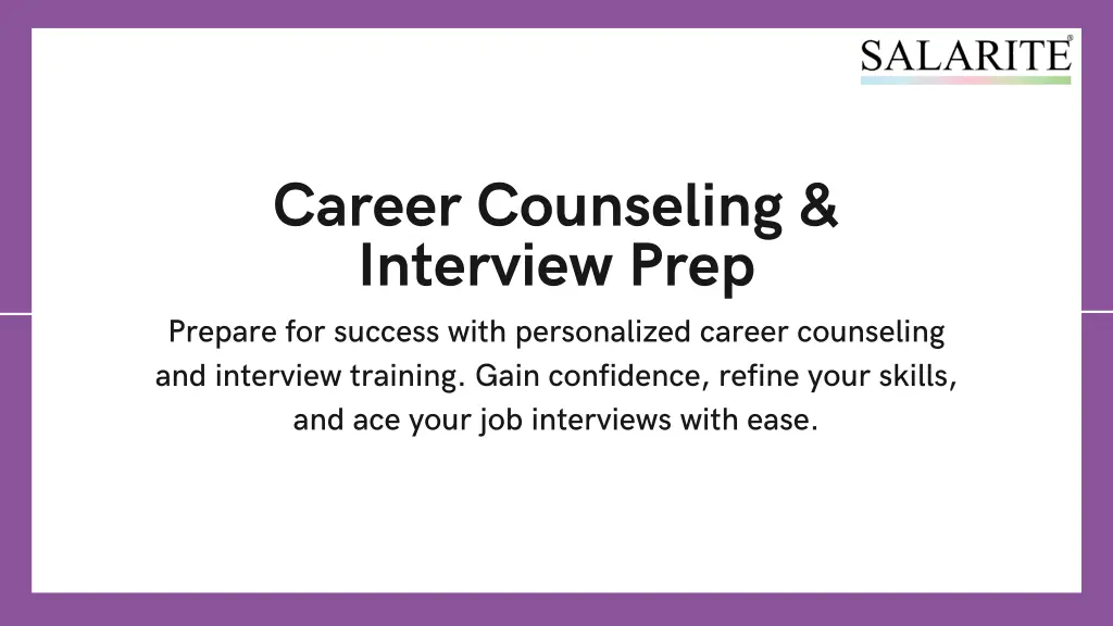 career counseling interview prep prepare