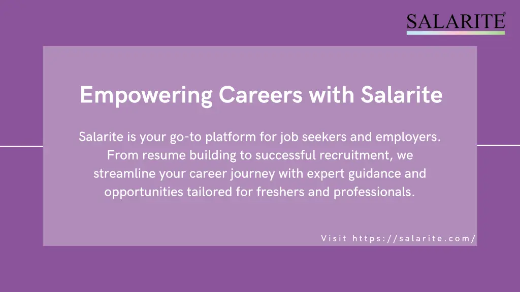 empowering careers with salarite