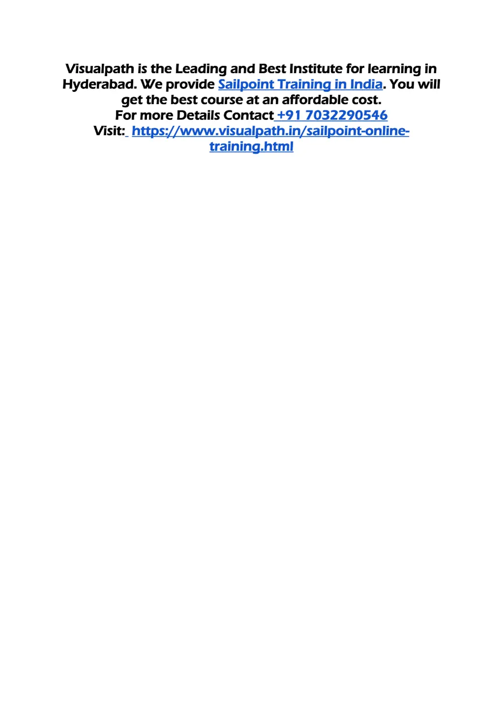 visualpath is the leading and best institute