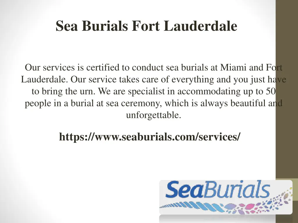 sea burials fort lauderdale
