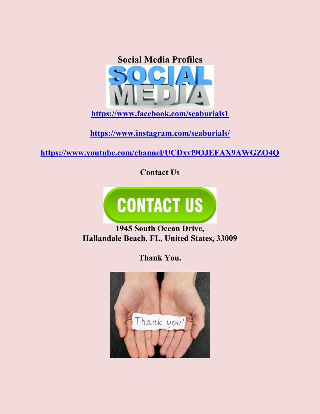 social media profiles