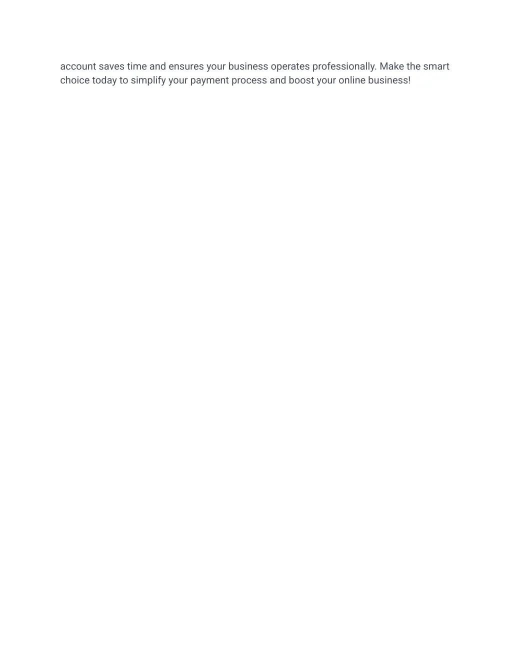 account saves time and ensures your business