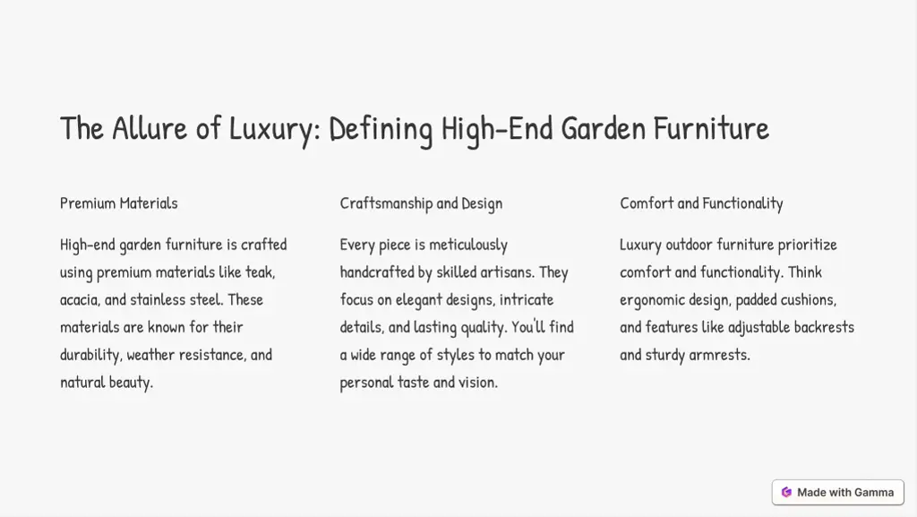 the allure of luxury defining high end garden
