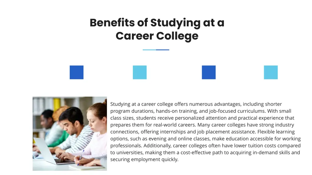 benefits of studying at a career college