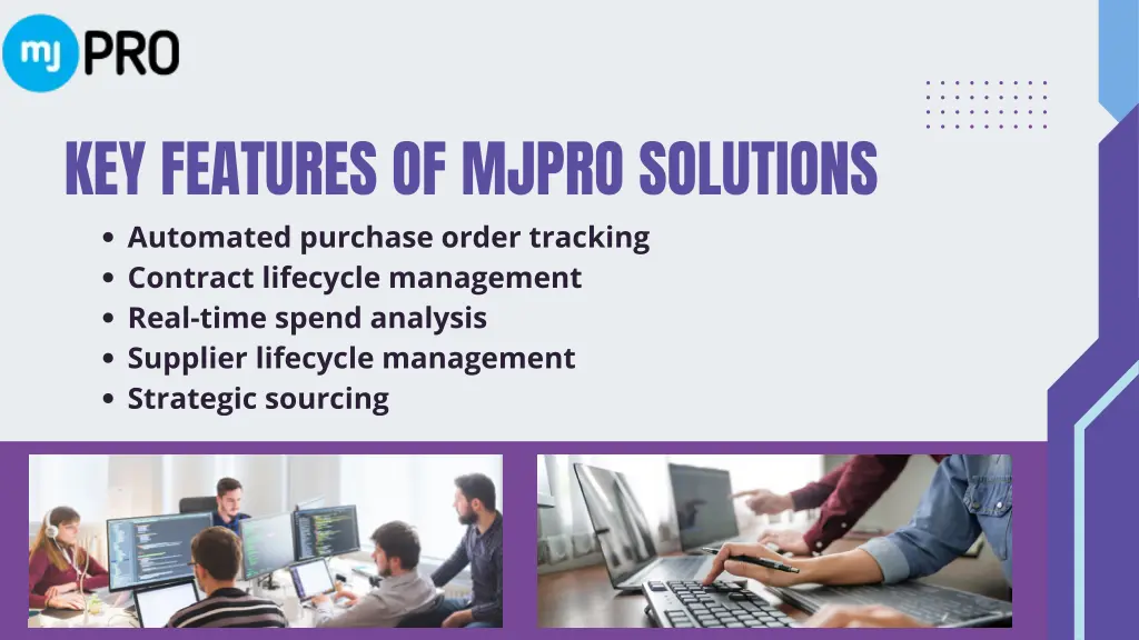 key features of mjpro solutions automated