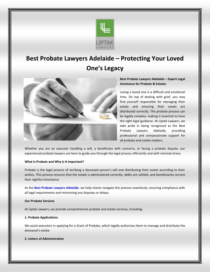 best probate lawyers adelaide protecting your