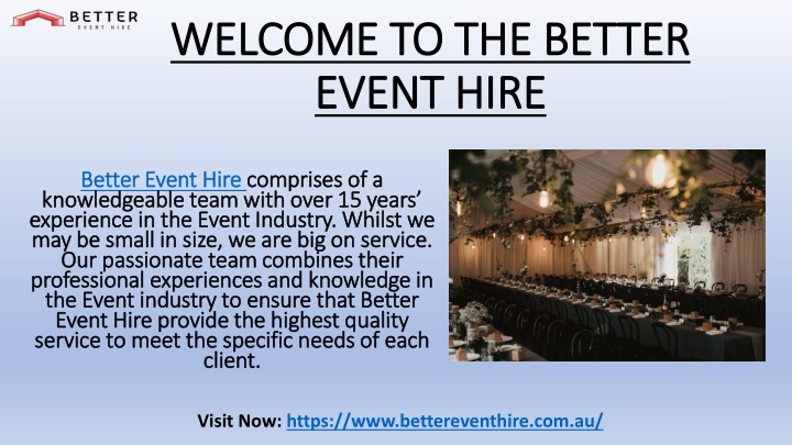 welcome to the better welcome to the better event