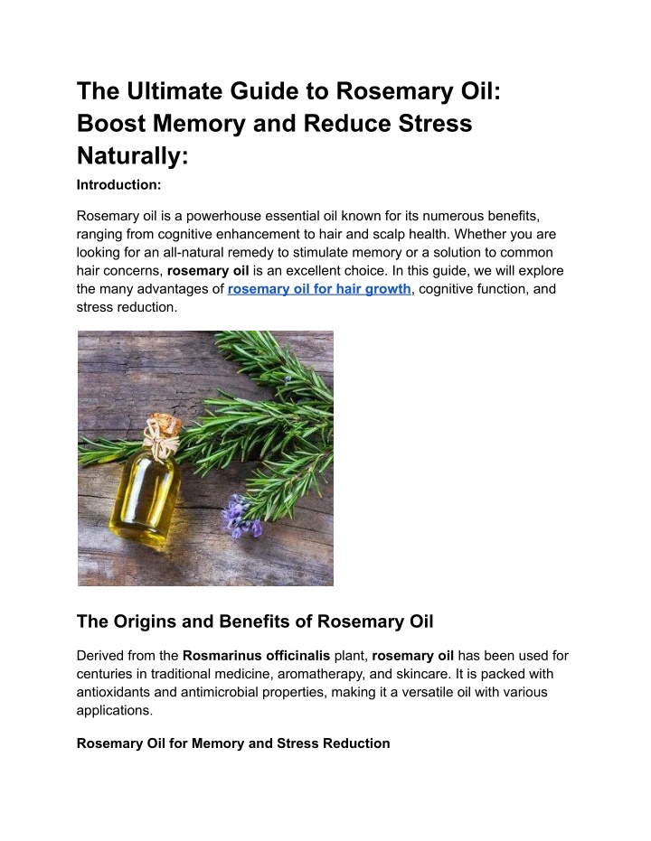 the ultimate guide to rosemary oil boost memory
