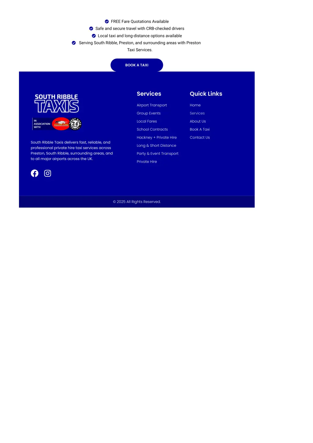 free fare quotations available