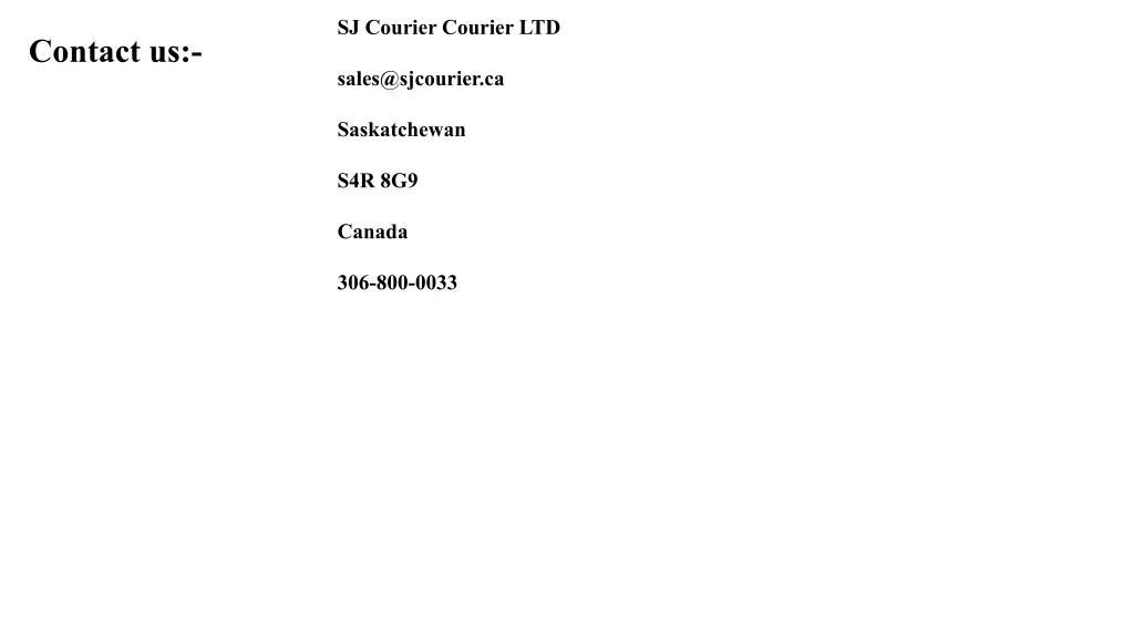 sj courier courier ltd