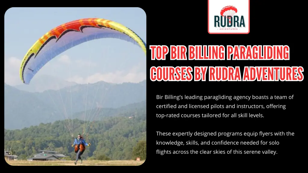 top bir billing paragliding courses by rudra
