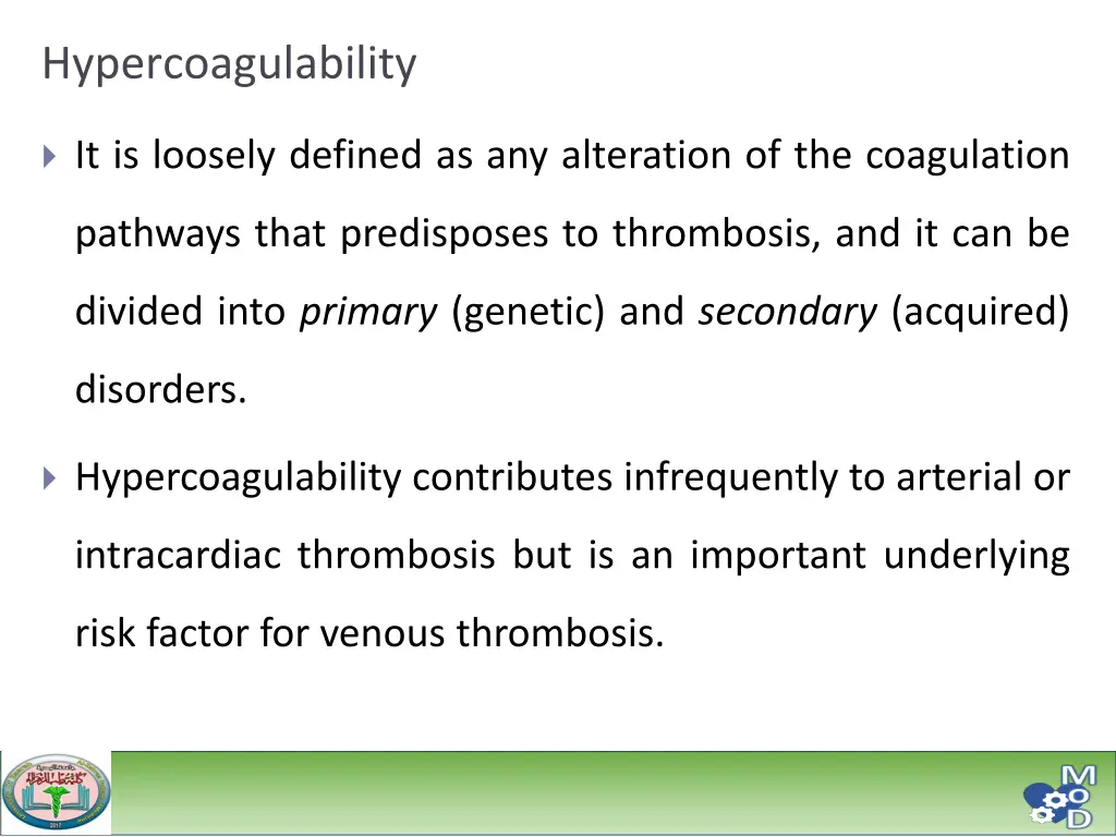 hypercoagulability