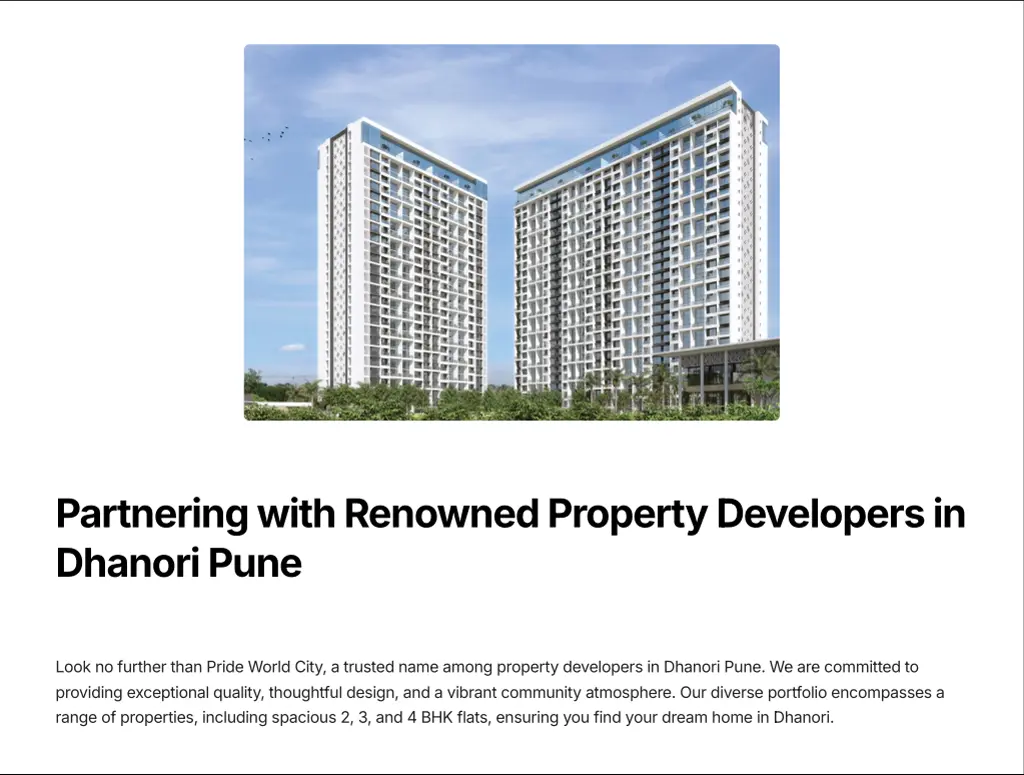 partnering with renowned property developers