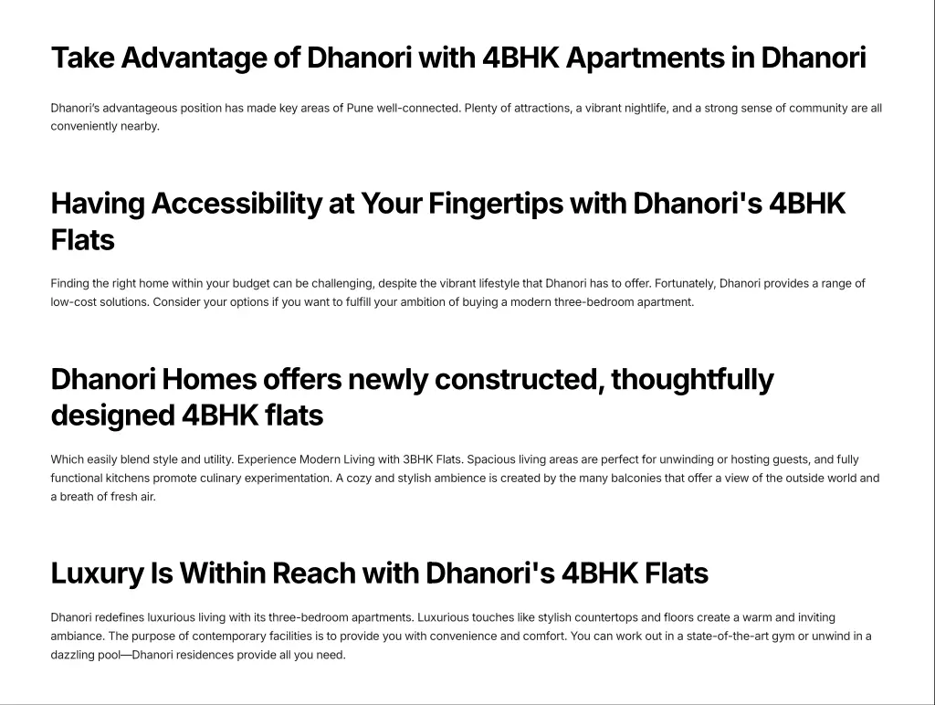 take advantage of dhanori with 4bhk apartments