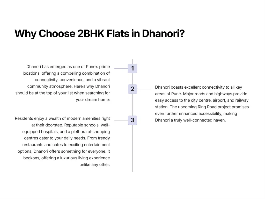 why choose 2bhk flats in dhanori