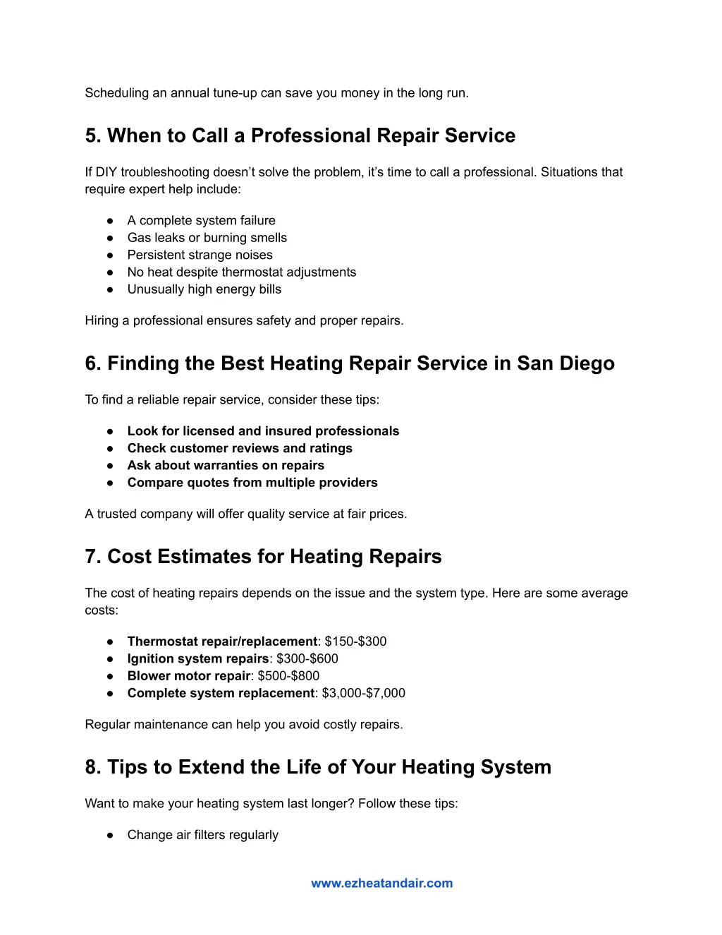 scheduling an annual tune up can save you money