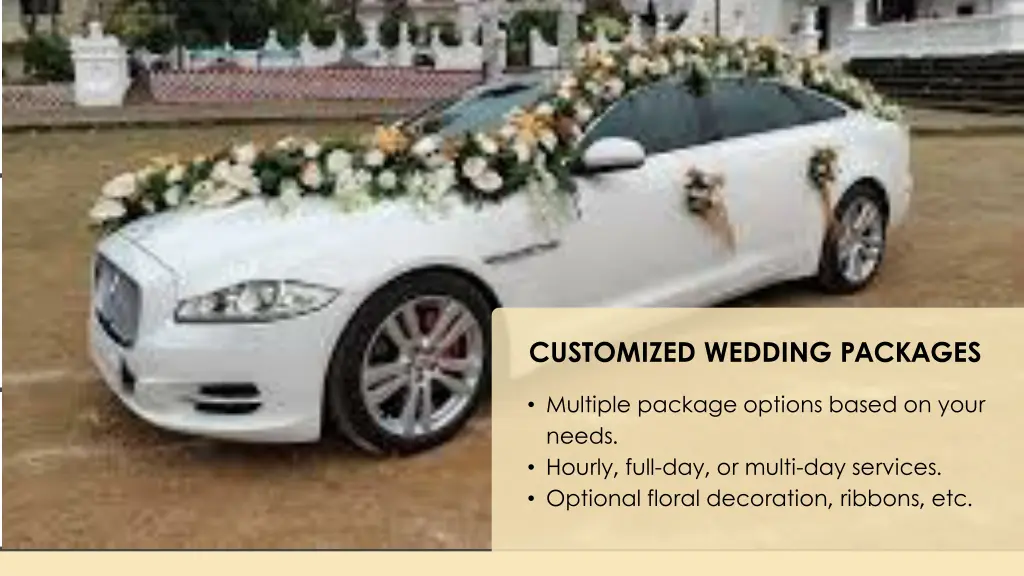 customized wedding packages