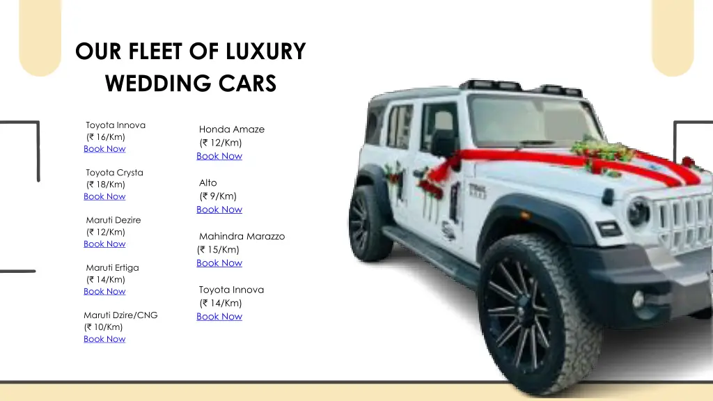 our fleet of luxury wedding cars