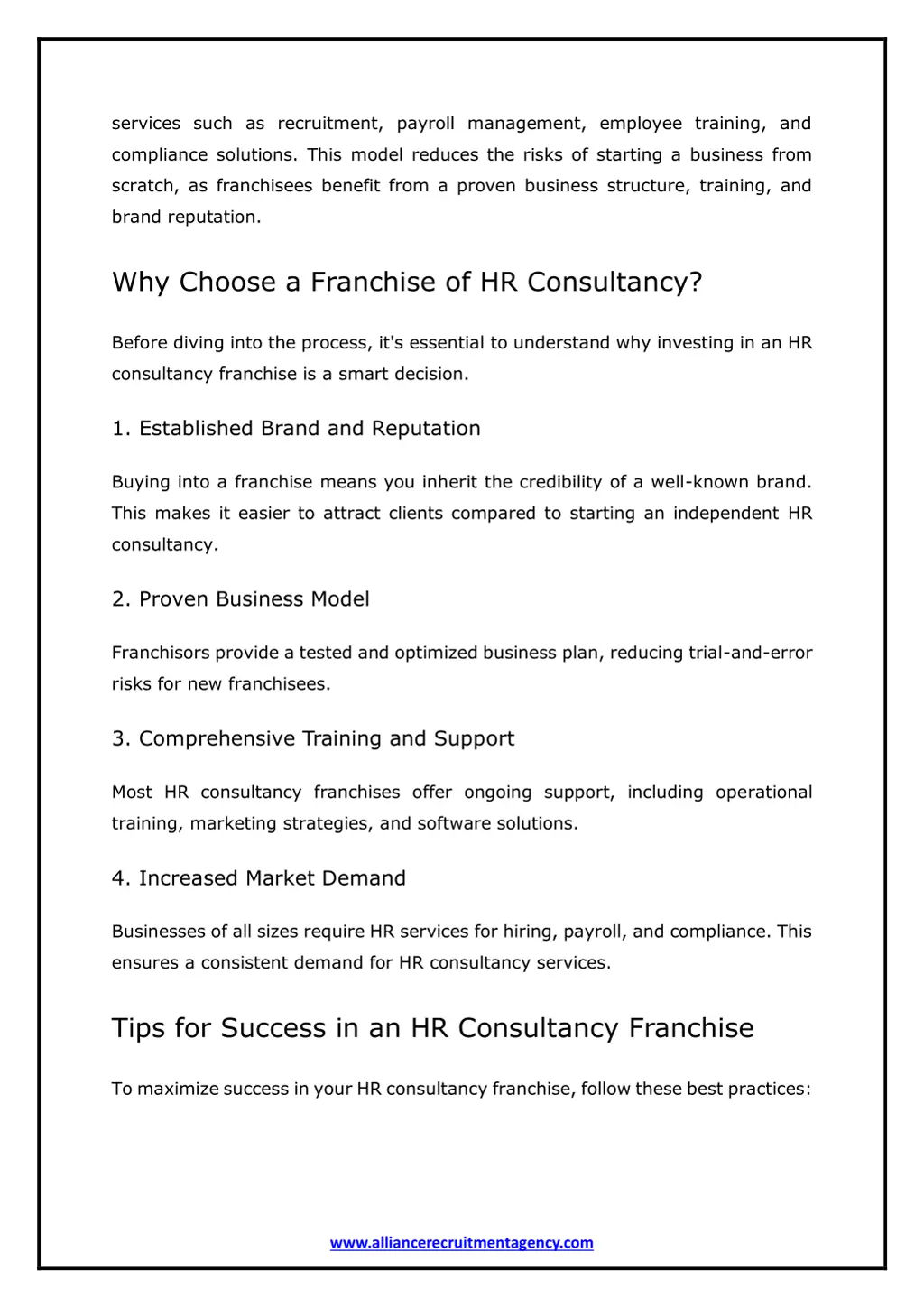 services such as recruitment payroll management
