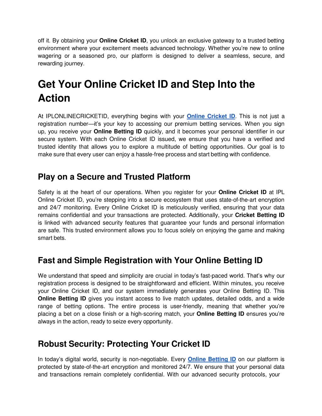 off it by obtaining your online cricket