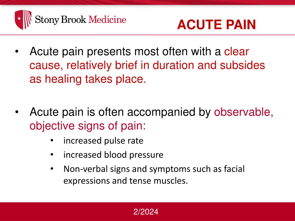 acute pain