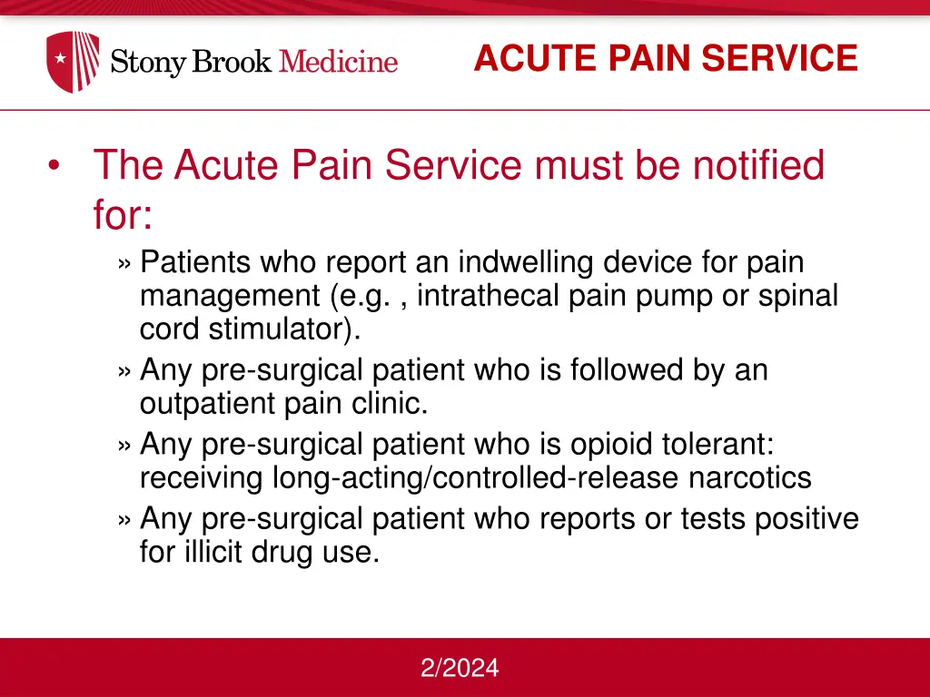 acute pain service
