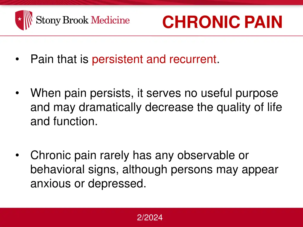 chronic pain