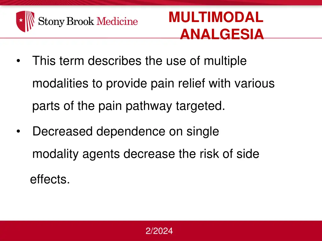 multimodal analgesia