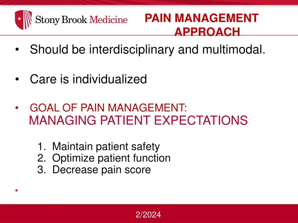 pain management approach