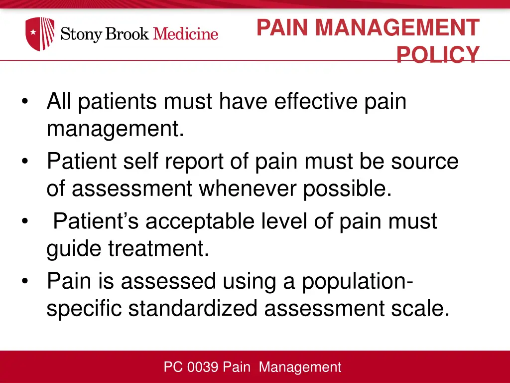 pain management
