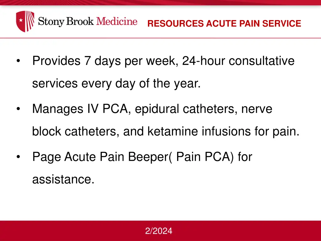 resources acute pain service