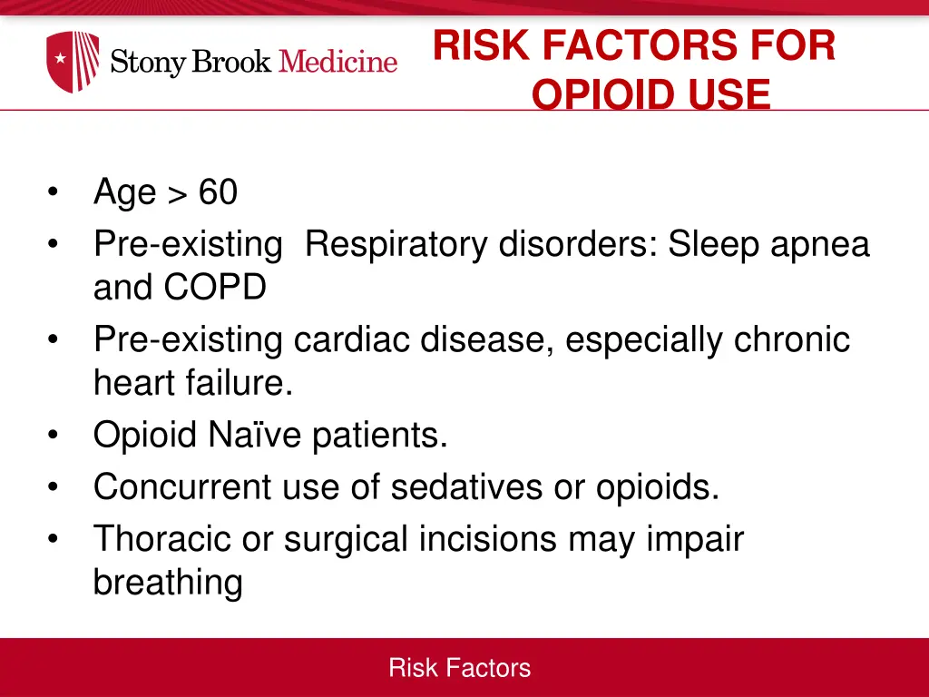 risk factors for opioid use