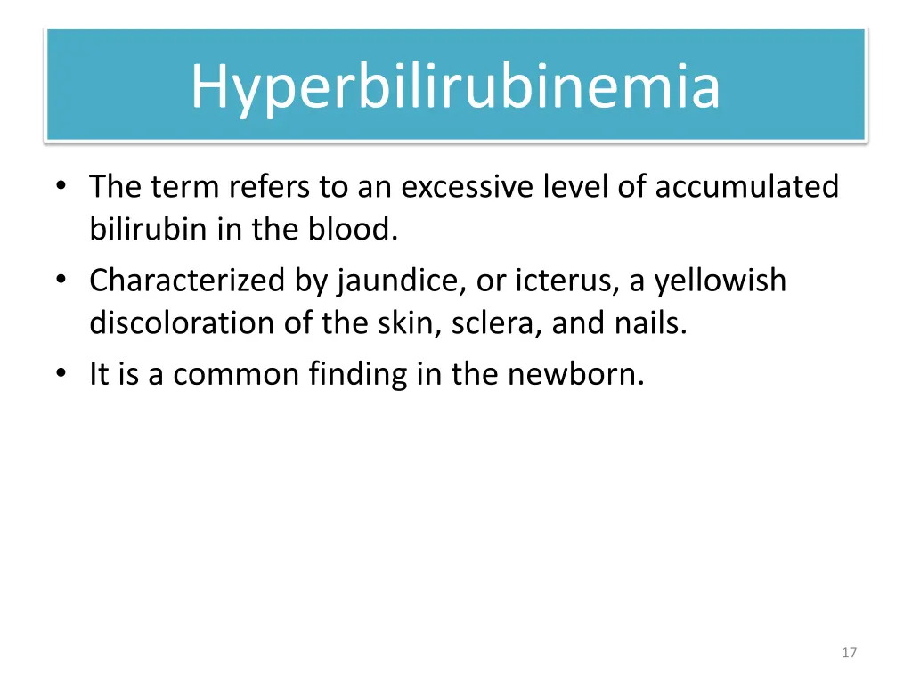 hyperbilirubinemia