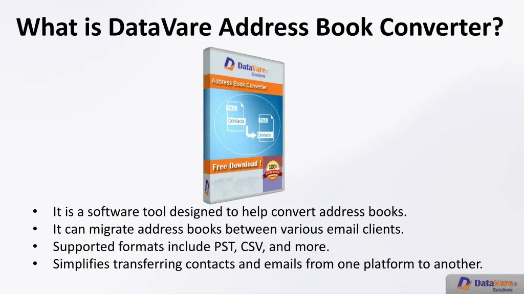 what is datavare address book converter