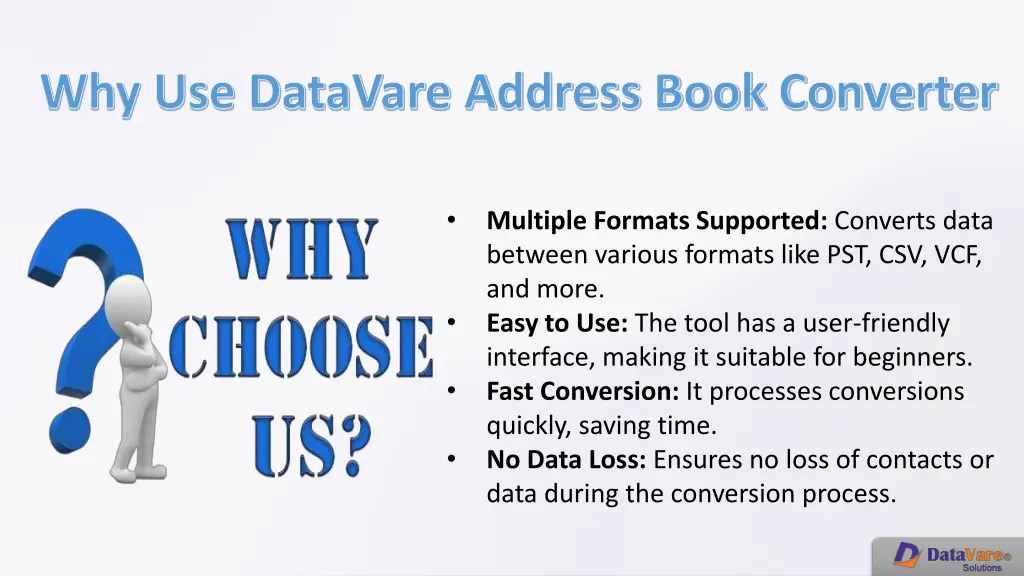 why use datavare address book converter
