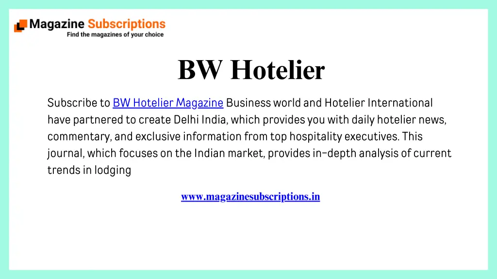 bw hotelier