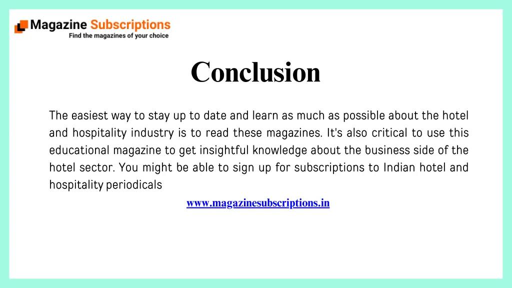conclusion