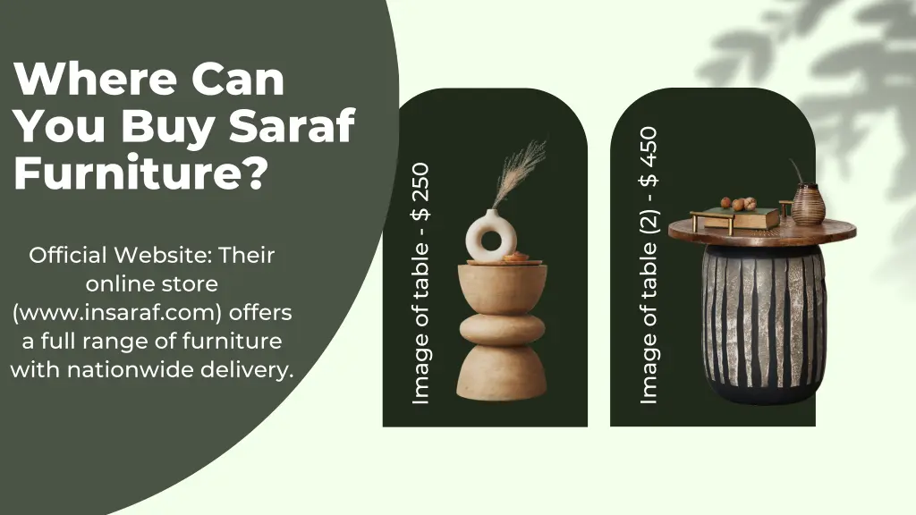 where can you buy saraf furniture