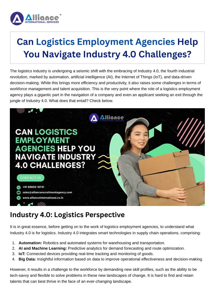 can logistics employment agencies help