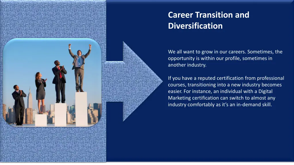 career transition and diversification