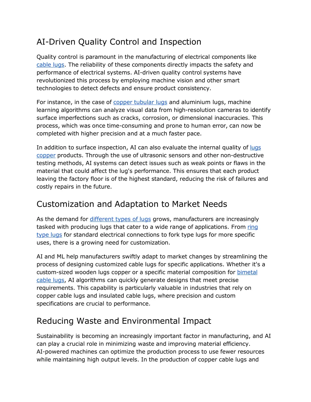 ai driven quality control and inspection