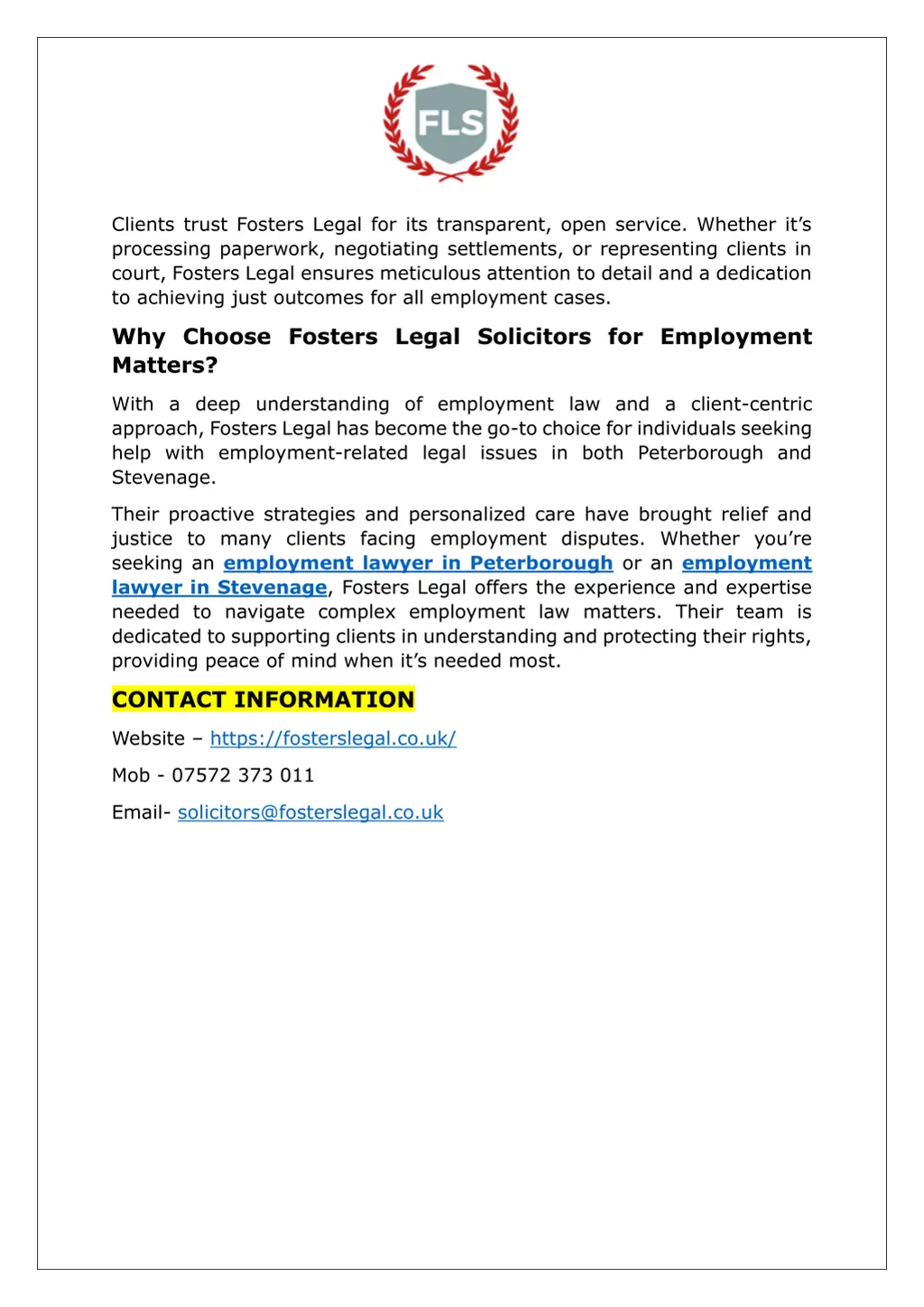 clients trust fosters legal for its transparent