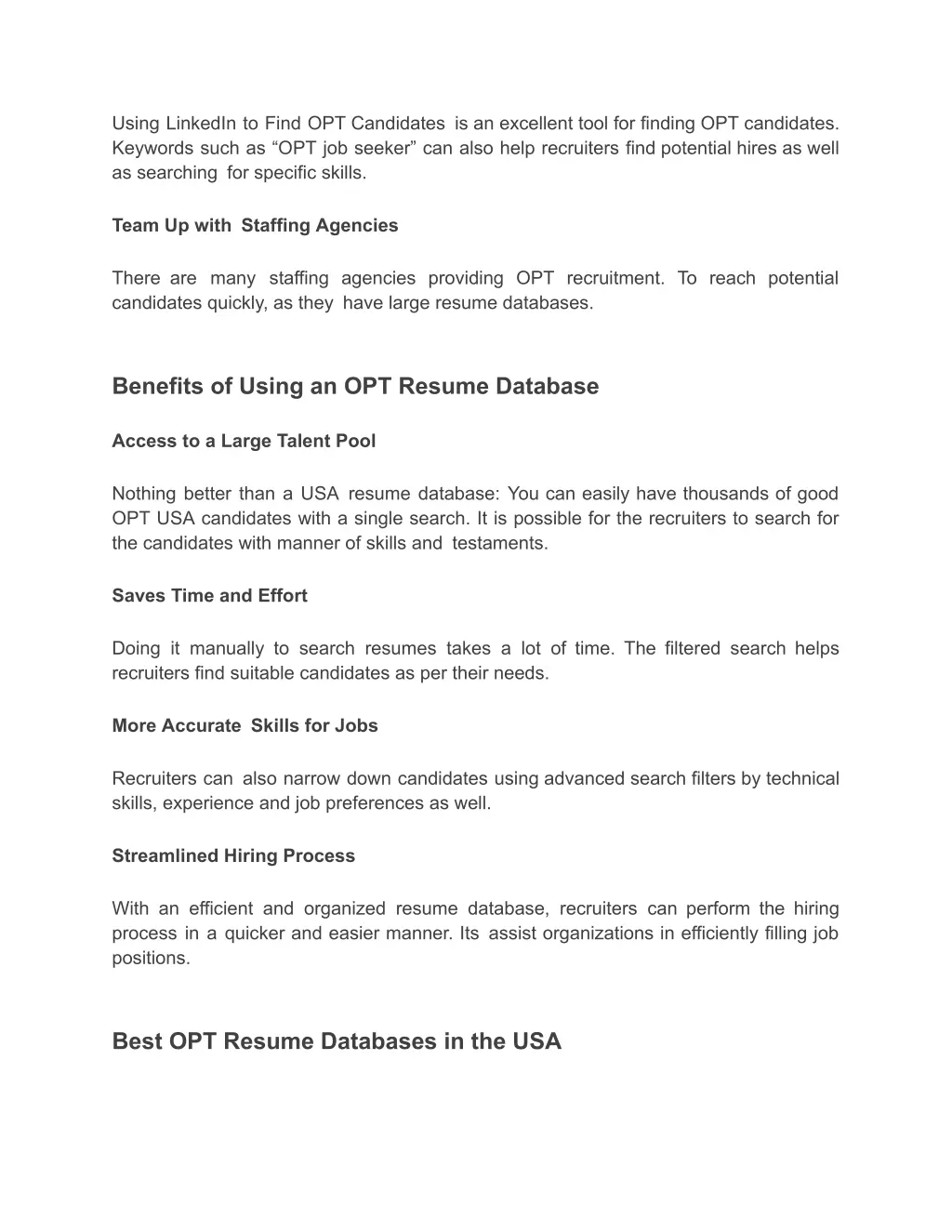 using linkedin to find opt candidates