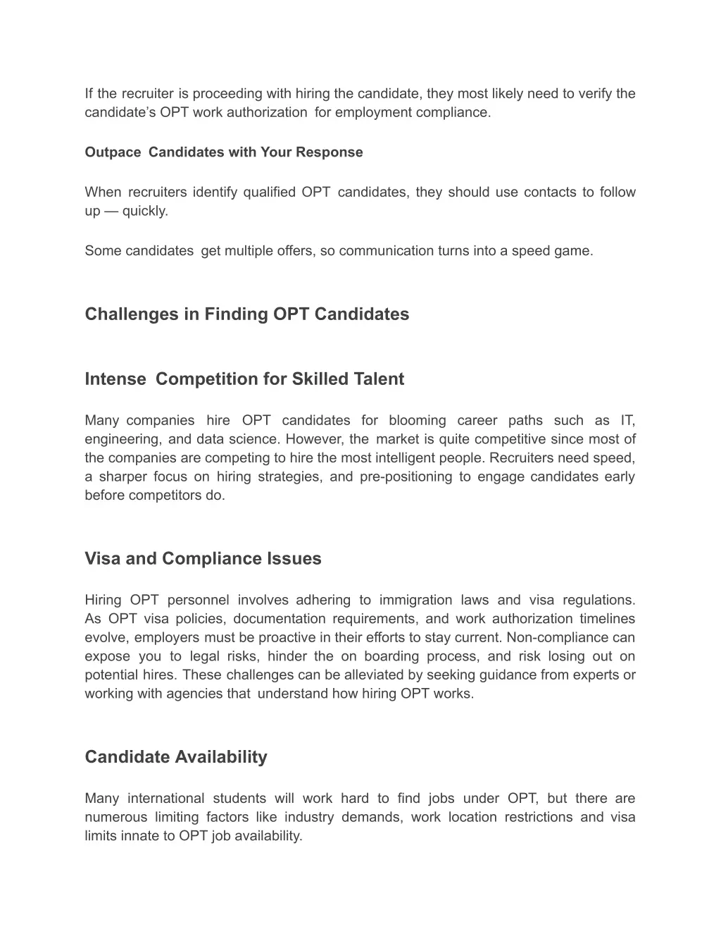 if the recruiter is proceeding with hiring