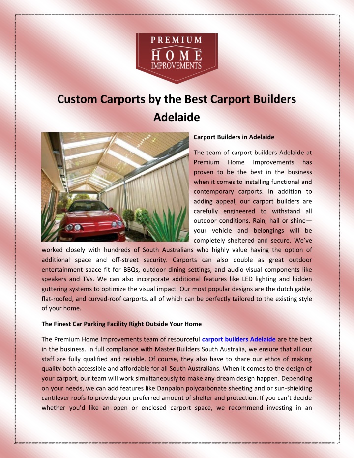 custom carports by the best carport builders