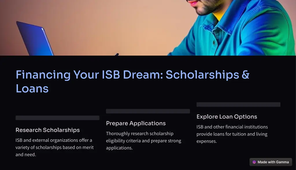 financing your isb dream scholarships loans