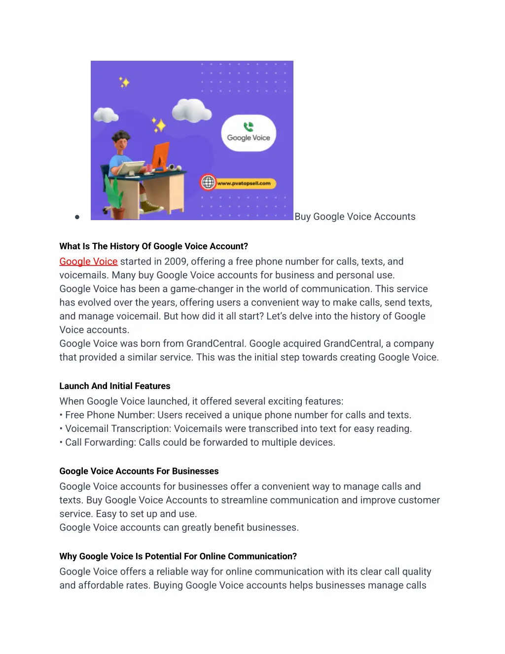 buy google voice accounts
