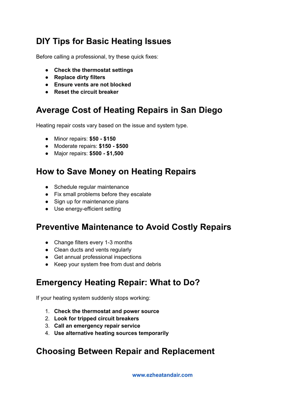 diy tips for basic heating issues