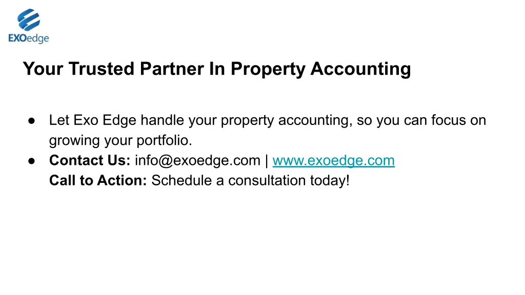 your trusted partner in property accounting