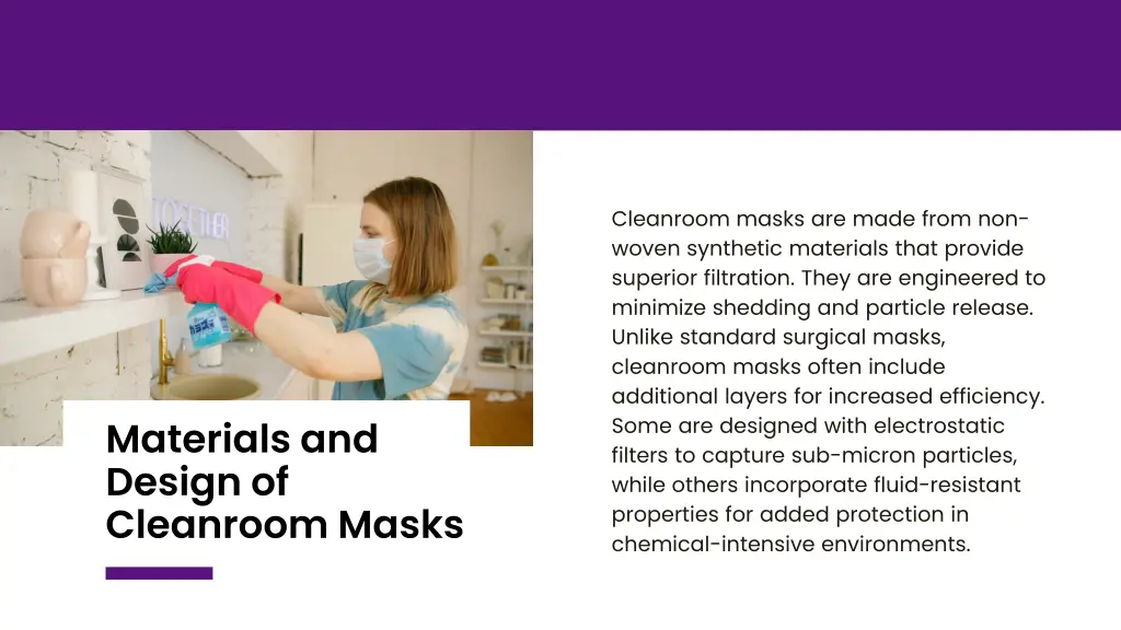 cleanroom masks are made from non woven synthetic